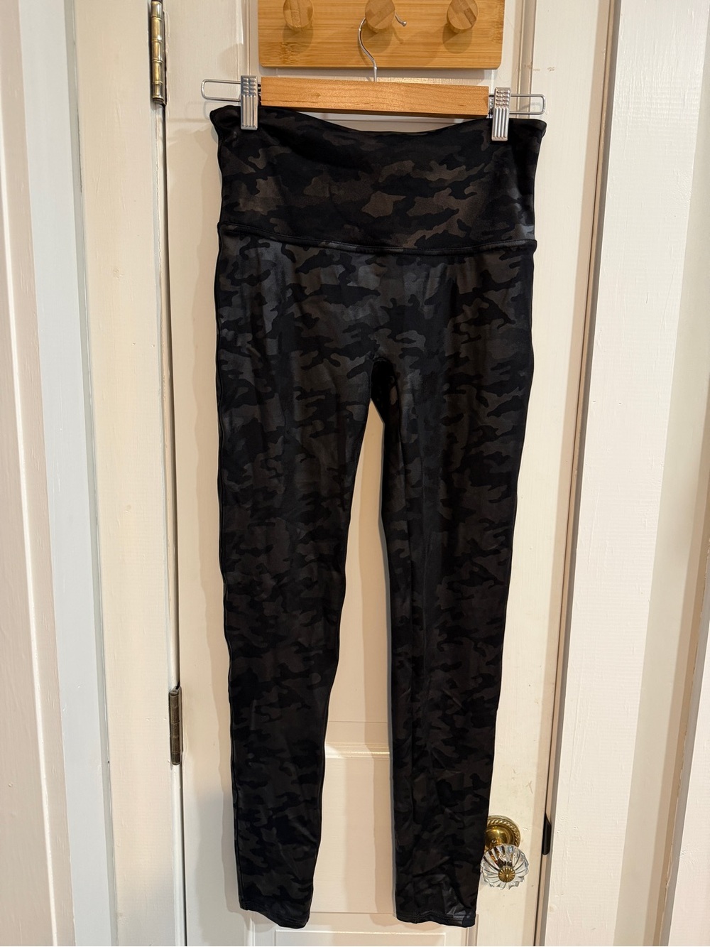 SPANX Black Camo High-Rise Leggings